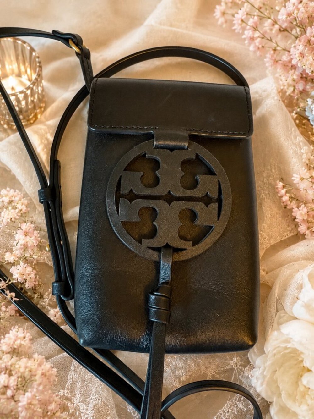 Tory Burch Miller Leather Phone Crossbody
